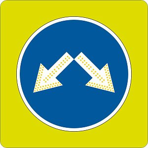 4.2.3 Светодиодный дорожный знак на желтом щите 900x900